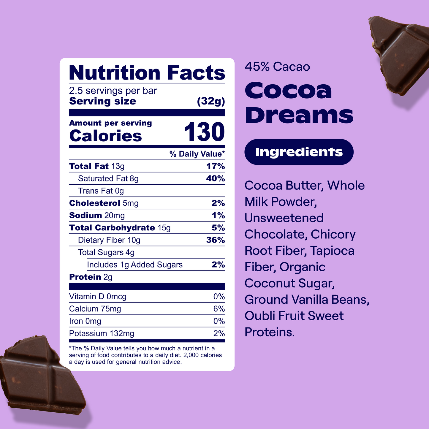 Cocoa dreams milk chocolate bars (12 pack)